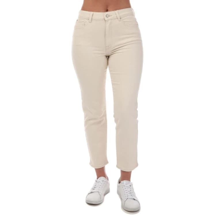 Image of Only Emily Stretch High Waist Straight Jeans White female 29R