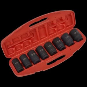 Image of Sealey 8 Piece 3/4" Drive Deep Impact Socket Set Metric 3/4"