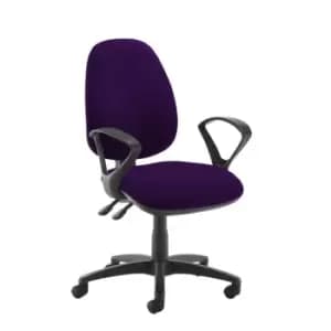Image of Dams MTO Jota High Back Operator Chair with Fixed Arms - Blizzard Grey