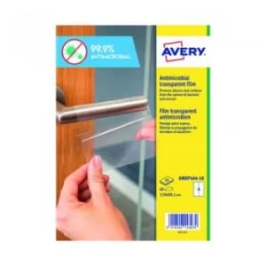 Image of Avery Permanent A4 Antimicrobial Film Labels (Pack of 40) AMOP4A4-10