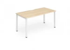 Image of Trexus Bench Desk Individual White Leg 1200x800mm Maple Ref BE116
