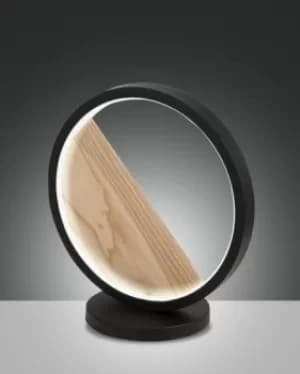 Image of Pierre Integrated LED Table Lamp Black Glass