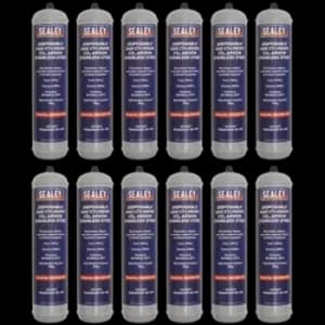 Image of Sealey Gas Cylinder Disposable Carbon Dioxide/Argon 100g - Box of 12
