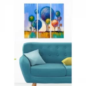 Image of MDF1113573101 Multicolor Decorative MDF Painting (3 Pieces)