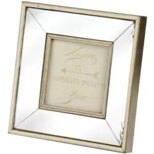 Image of Square Mirror Bordered Photo Frame 4x4