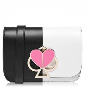 Image of Kate Spade Nicola Twistlock Small Shoulder Bag - BLK/OPTWHT 080