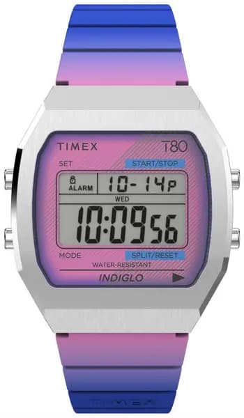 Image of Timex TW2V74600 80 (36mm) Digital Dial / Purple Resin Strap Watch