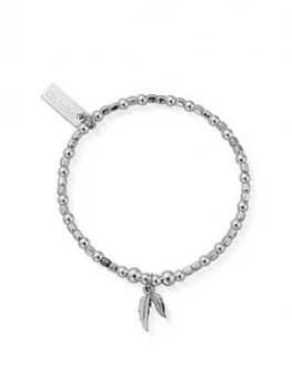 Image of Chlobo Chlobo ChildrenS Sterling Silver Double Feather Bracelet