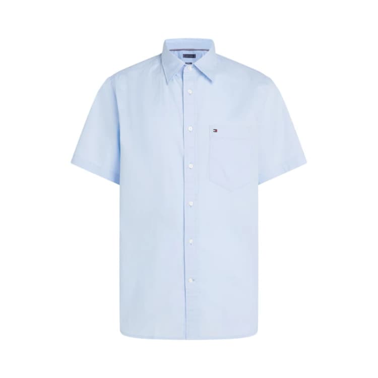 Image of Tommy Hilfiger Mens Flex Short Sleeve Shirt Sweet Blue male S