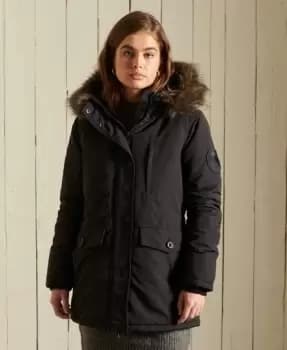 Image of Superdry Womens Everest Parka Coat Black - Size: 12