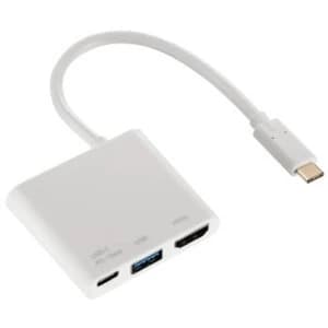 Image of Hama 3 in 1 USB Type C Multiport Adapter USB Hub