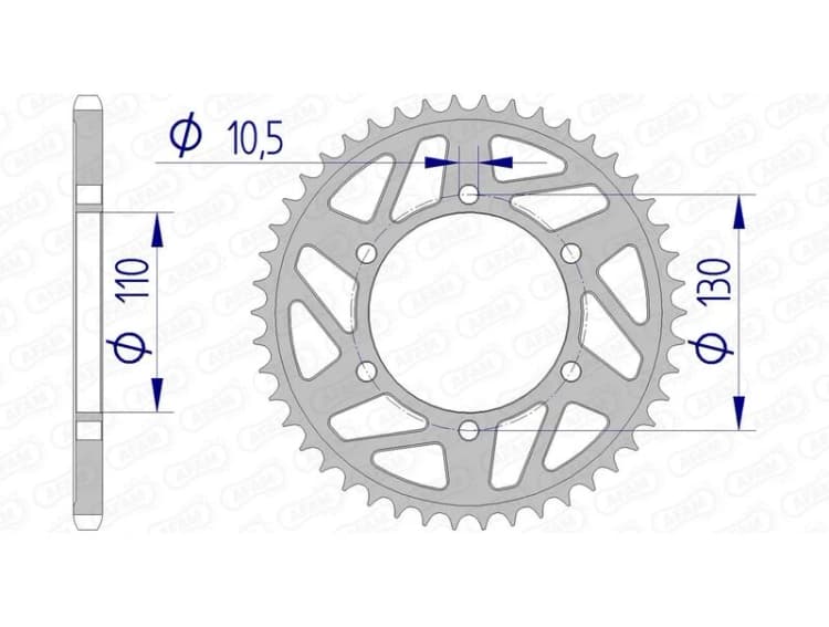 Image of AFAM 13814-45 Chain Sprocket Aluminium Chain Sprocket (5479)