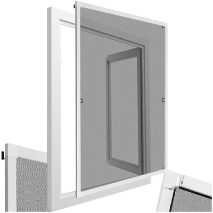 Image of Tectake Fly Screen - For Window Frame, Individually Adjustable 120 X 140 Cm - White