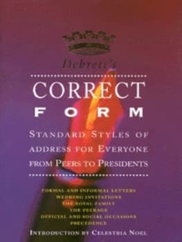 Image of Debretts Correct Form by Debrett S Hardback