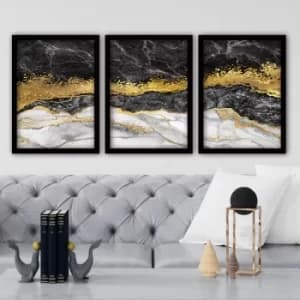 Image of 3SC43 Multicolor Decorative Framed Painting (3 Pieces)