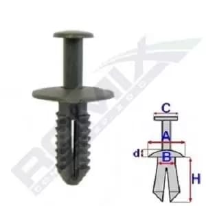 Image of ROMIX Expanding Rivet C60425 MERCEDES-BENZ,E-Klasse Limousine (W211),C-Klasse Limousine (W203),E-Klasse Limousine (W210)