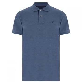 Image of Gant Short Sleeved Polo Mens - Denim 906