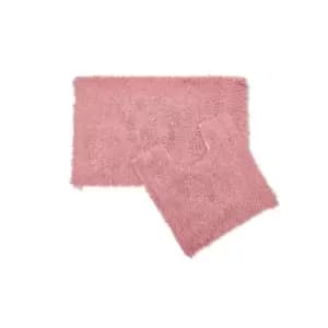 Image of Crossland Grove Emma Barclay Tumble Twist Pure Cotton 2 Piece Bath Set Pink