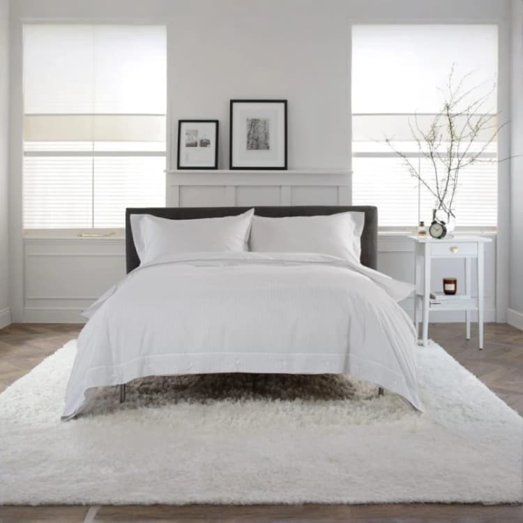 Image of The Lyndon Co Southport Duvet Set Grey/ White Grey/White WY1H7 Unisex Double,King