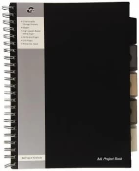 Image of Pukka Pad A4 Project Polyprop Ruled 250 Page Silver PK3