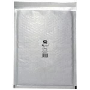 Image of Jiffy Airkraft Size 7 Postal Bags Bubble lined Peel and Seal 340x445mm White 1 x Pack of 50 Bags