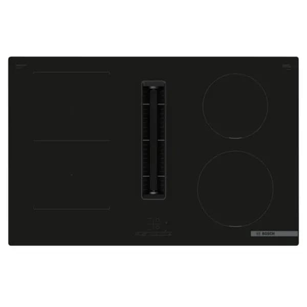 Image of Bosch PVS811B16E Series 4 80cm 4 Zone Venting Induction Hob with Combi Zone - Black