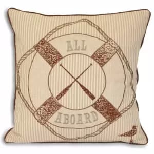 Image of Riva Home Tenby All Aboard Cushion Cover (45x45cm) (Sand)