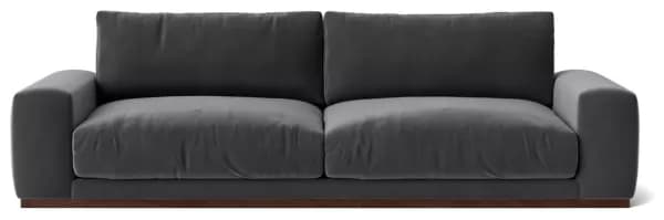 Image of Swoon Denver Velvet 4 Seater Sofa - Granite Grey