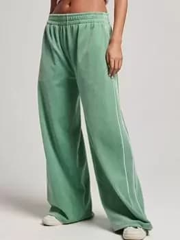 Image of Superdry Vintage Tricot Track Trouser - Blue Size 8, Women