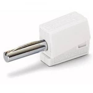 Image of Jack plug Plug straight Pin diameter 4mm White WAGO