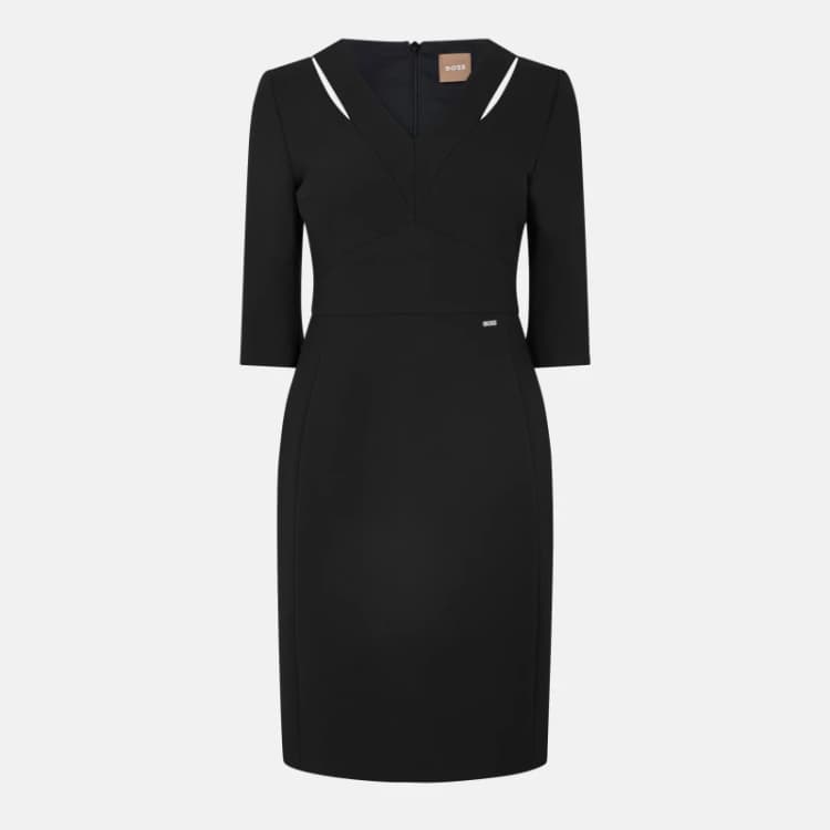 Image of Boss Womens Dilira1 Wrap Dress Black female 6 (XS)