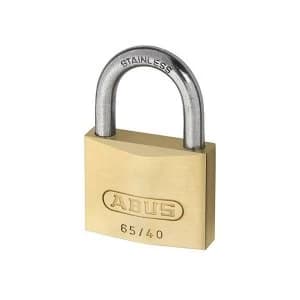 Image of ABUS Mechanical 65IB/40mm Brass Padlock Stainless Steel Long Shackle 63mm Carded