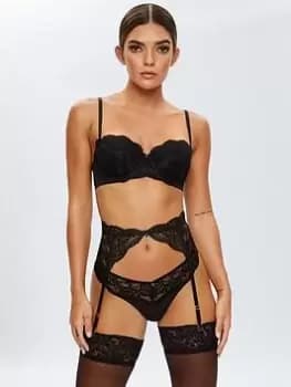 Image of Ann Summers Suspenders Sexy Lace Planet Suspender, Black, Size L, Women