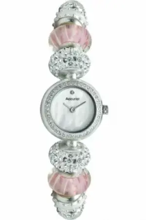 Image of Ladies Accurist Charmed Pretty In Pink Watch LB1602P