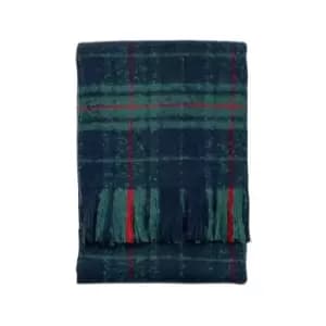 Image of Gallery Direct Gallery Mohair Throw 24 - Green/navy