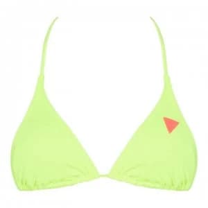 Image of Guess Florescent Triangle String Bikini Top - Lime FLYL