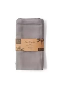 Image of Organic Cotton Tea Towels Herringbone Weave 2 Pack