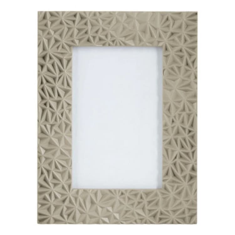 Image of Premier Housewares Geo Grey High Gloss Photo Frame Grey