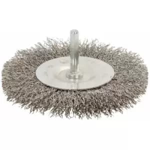 Image of Silverline - Rotary Stainless Steel Wire Wheel Brush - 100mm
