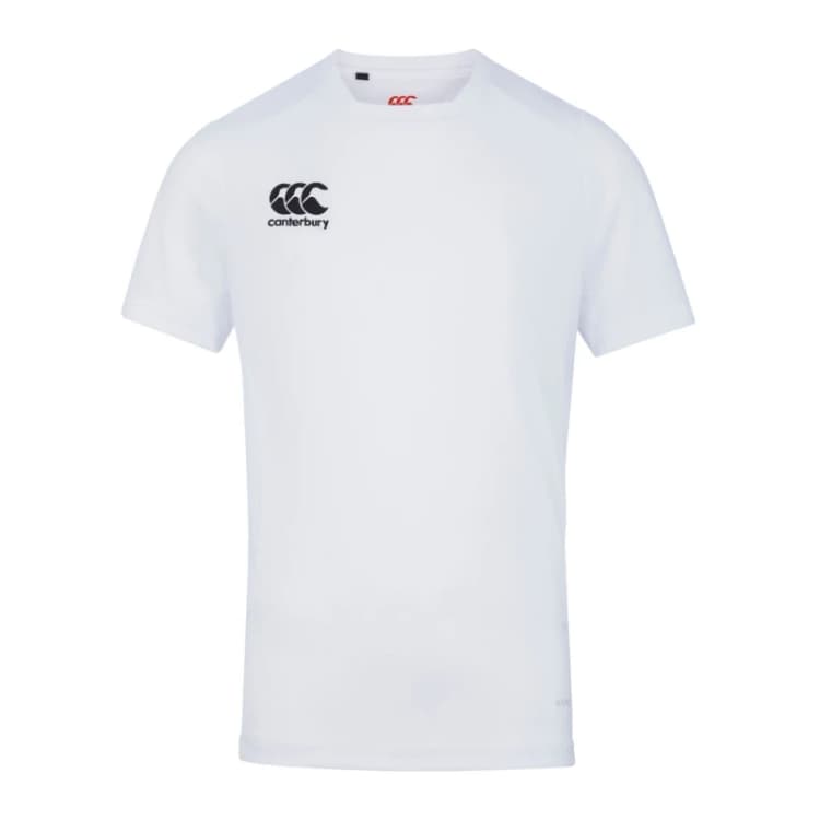 Image of Canterbury Club Dry T-Shirt in White Size: 4 Years White Unisex 4 Years