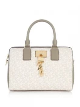 Image of DKNY Elissa logo medium speedy tote Grey