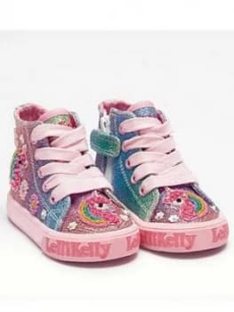 Image of Lelli Kelly Baby Girls Unicorn High Top - Multi/Glitter