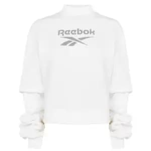 Image of Reebok Mock Neck Jumper Womens - White