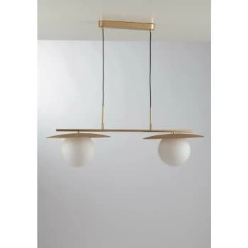 Image of Fan Europe Lighting - Fan Europe Chaplin - Globe Bar Ceiling Pendant, Satin Gold, E27