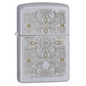 Image of Zippo Classic Curve Satin Chrome Windproof Lighter