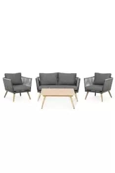 Image of Amir Royalcraft Milan 4 Piece Deluxe Lounge Coffee Set - Garden & Outdoor