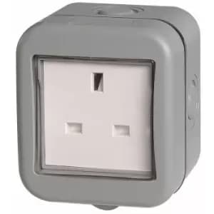 Image of BG Weatherproof IP55 13Amp Unswitched 1 Gang Socket - WPB23-01