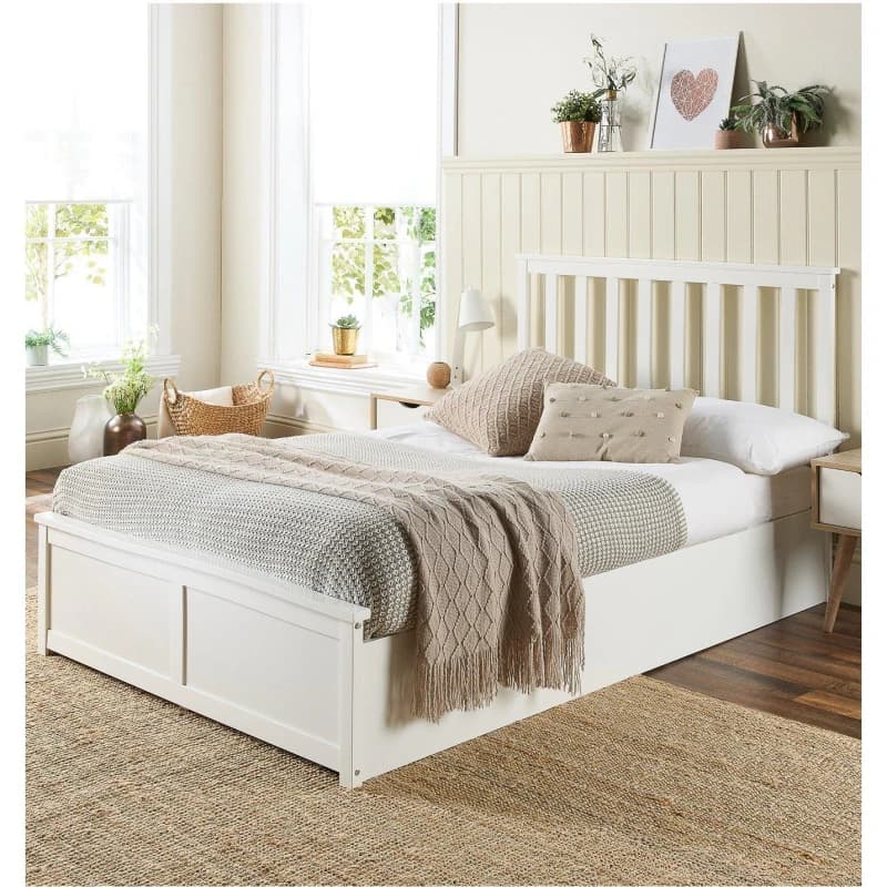 Image of Atlantic Wooden Ottoman Bed Light Wood