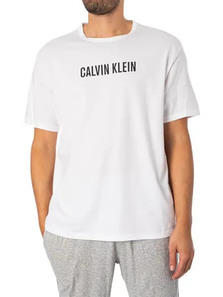 Image of Calvin Klein Intense Power Logo T-Shirt White/Black S