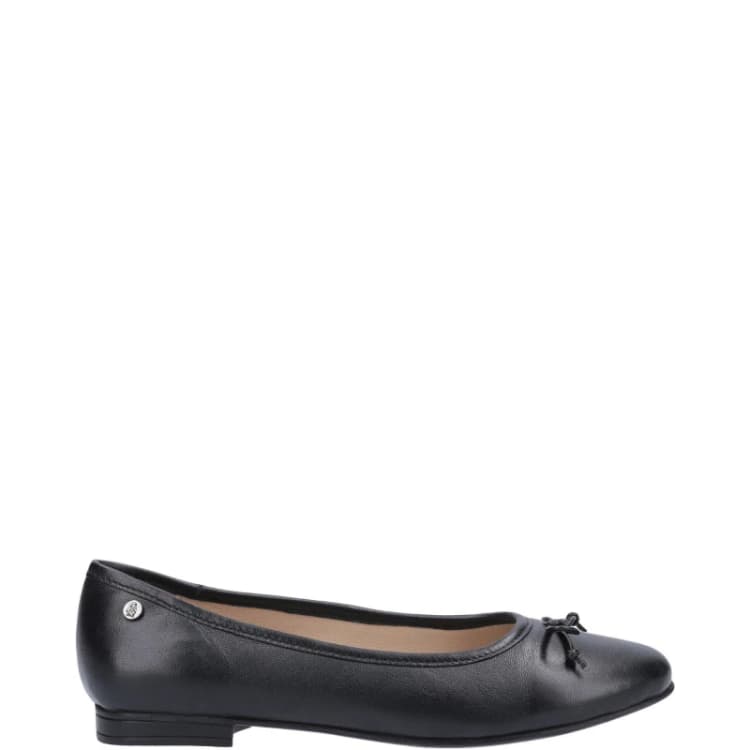 Image of Hush Puppies Womens Naomi Leather Slip On Ballet Shoes UK Size 6 (EU 39) BLACK HUS335-BLACK-6